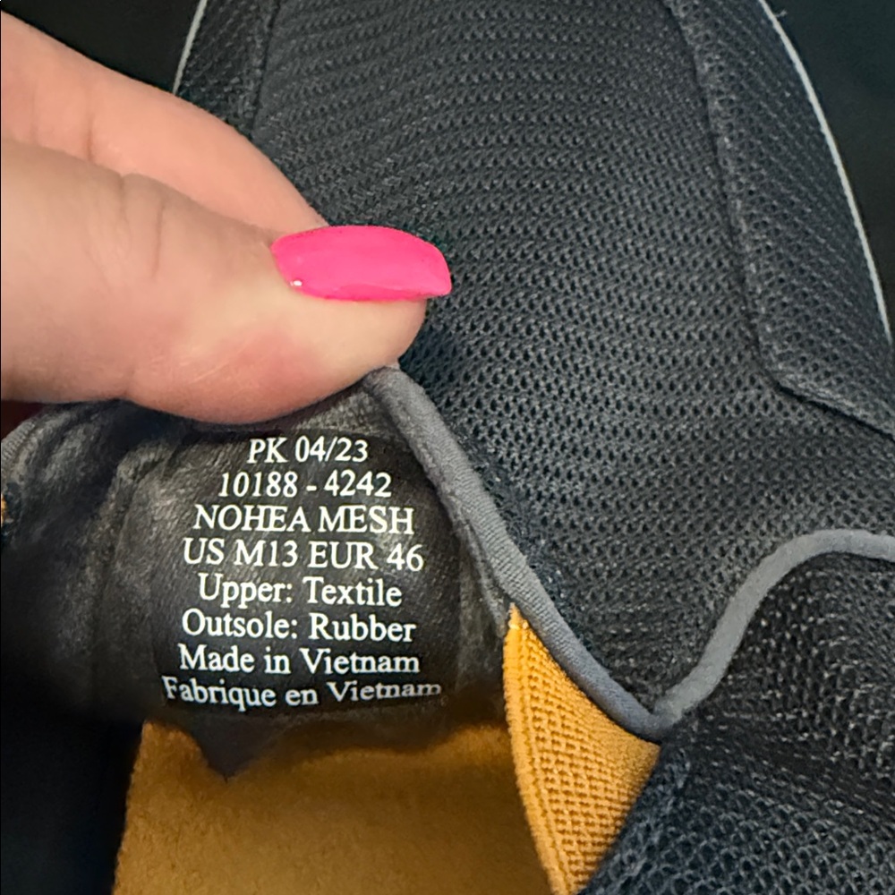 OluKai Men's Charcoal and Orange Slip-On Loafers - Picture 5 of 5